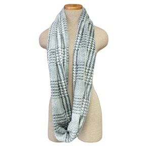 Infusion Houndstooth Infinity Scarf NWT Grey Cream One Size